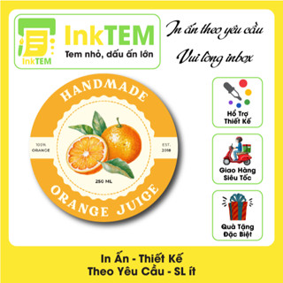 Tem Nhãn Decan Nhựa Sữa Chống Nước / Sticker Dán Bao Bì InkTEM - Tem Sản Phẩm In Theo Yêu Cầu A3