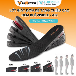 [TOROPOW] Lót Giày Tăng Chiều Cao Đệm Khí VISIBLE - AIR Thể Thao Nam Nữ MINSU M5502 Khử Mùi, Miếng Độn Tháo lắp Dễ Dàng