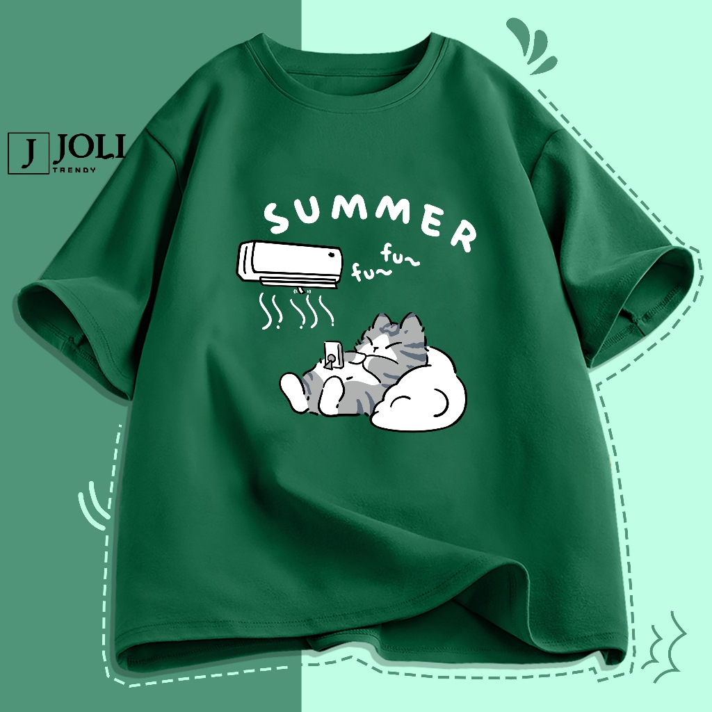 Áo Thun Nam Nữ Unisex Tay Lỡ By JOLI Mã TN Mèo Summer In Hình Chất Cotton Form Rộng Phong Cách Ulzzang J Joli Trendy | BigBuy360 - bigbuy360.vn