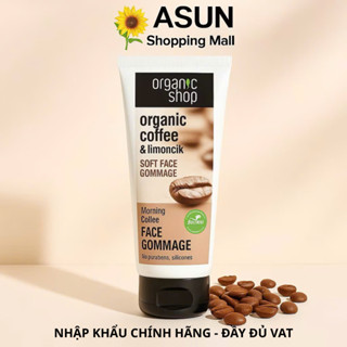 Tẩy Tế Bào Chết Da Mặt Organic Shop Chiết Xuất Cà Phê Cho Da Sáng Mịn 75ml Chính Hãng Nga
