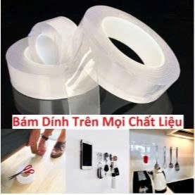 Băng Dính 2 Mặt Nano Trong Suốt - Dính Chắc Trên Mọi Bề Mặt - Mọi Đồ Dùng Trong Gia Đình