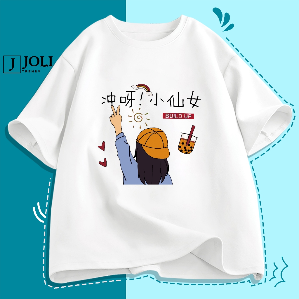 Áo Thun Nam Nữ Unisex Tay Lỡ By JOLI Mã BST01 Hình in Mini Cute Chất Cotton Form Rộng Phong Cách Ulzzang J Joli Trendy | BigBuy360 - bigbuy360.vn