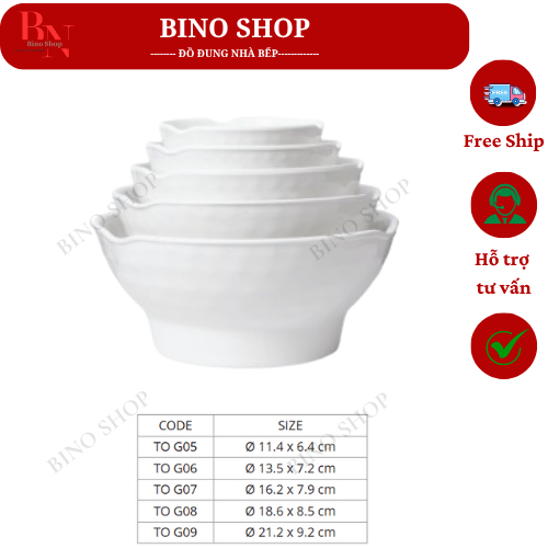 Tô Nhựa Melamine Horeca Dạng Bèo