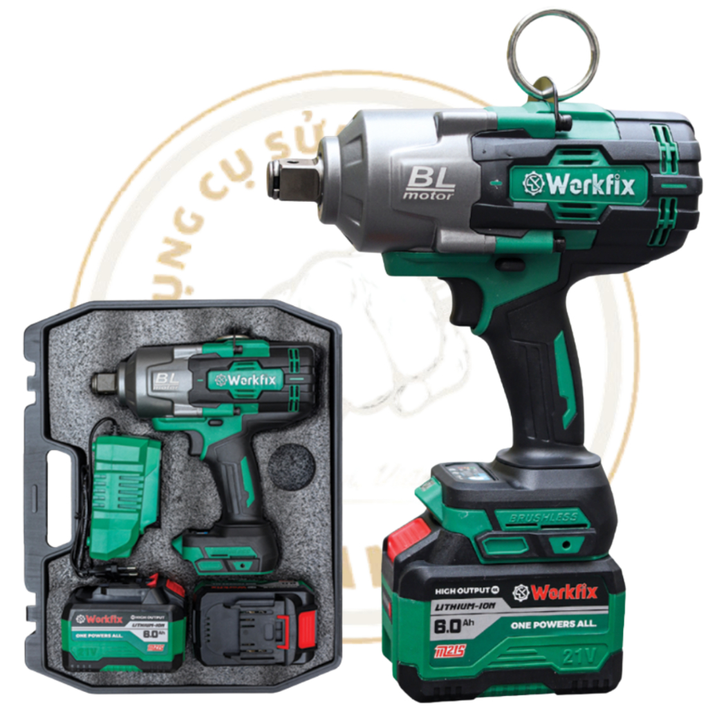 Súng siết mở ốc bulong 3/4 Workfix 2100N, máy siết bu lông ô tô 3/4, cờ lê khí mở ốc