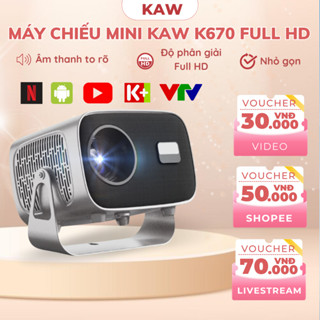  Máy Chiếu Mini KAW K670 Full HD Chính Hãng Kết Nối Wifi Bluetooth Điện Thoại Máy Tính-Bh12T 