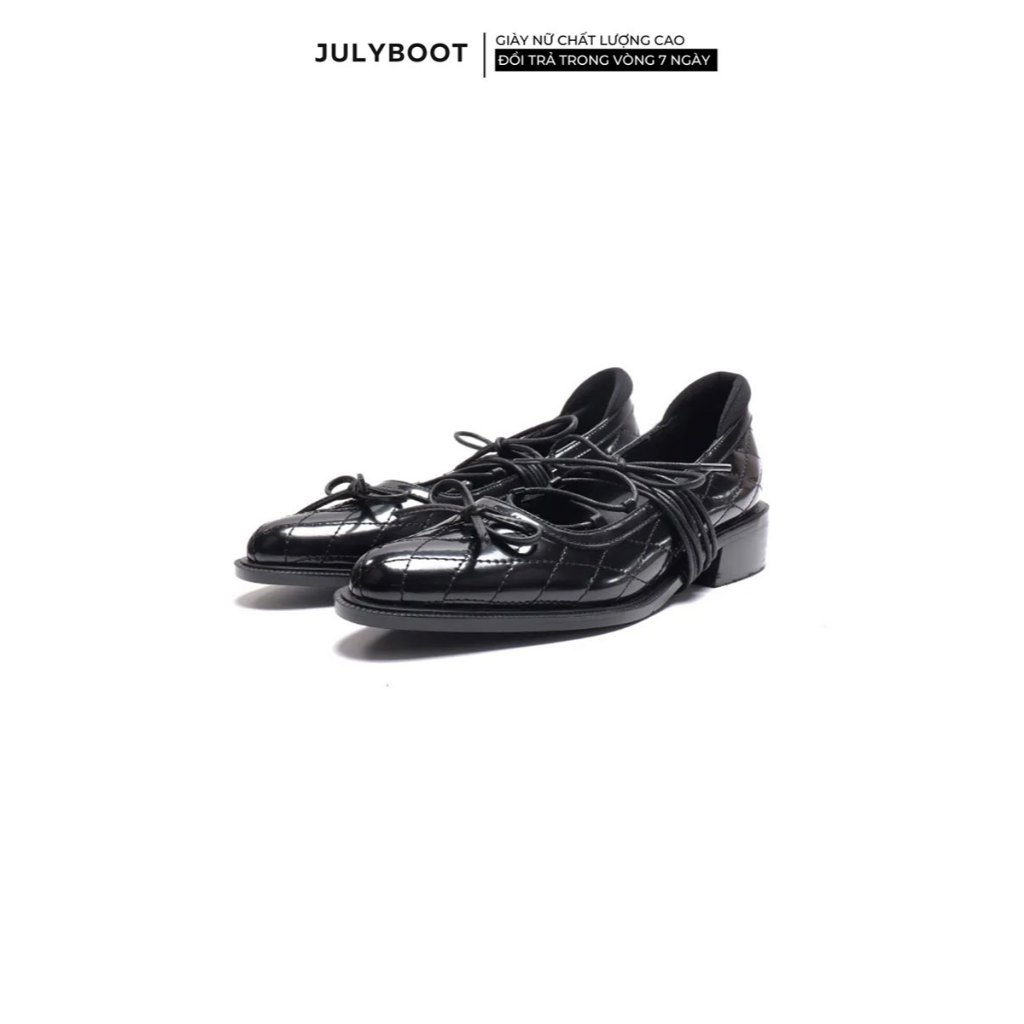 🦋 𝓜𝓪𝓷𝓲𝓪 𝓶𝓪𝓻𝔂 𝓳𝓪𝓷𝓮 (form rộng) Giày bale JULYBOOT đế lười phối dây Búp bê da xinh xắ nhẹ nhàng cho nữ