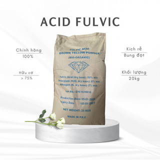  Phân bón kích rễ Acid Fulvic  50% fulvic + 8% K2O  - Kích Rễ Cho Cây Sầu Riêng Cà Phê 