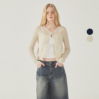 Áo Cardigan Mùa Hè WHO.A.U Croche Long Sleeve Cardigan_WHCKF3533F
