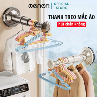 Thanh Treo Móc Áo 3 Nấc Điều Chỉnh Độ Dài Có Thể Gấp Gọn Hút Chân Không Chắc Chắn Chất Liệu Nhựa ABS Bền Bỉ