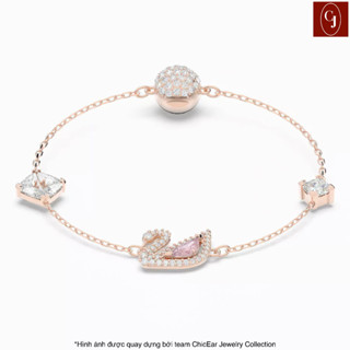 Vòng tay thiên nga Swarovski Dazzling Swan đính đá Pha lê cao cấp sang trọng không gỉ không dị ứng ChicEar Jewelry