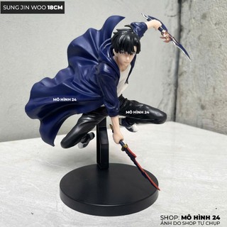 Đồ chơi Mô hình nhân vật Sung Jin Woo anime Solo Leveling Tôi thăng cấp một mình ji woo Jin-woo Sungjinwoo 18cm fullbox