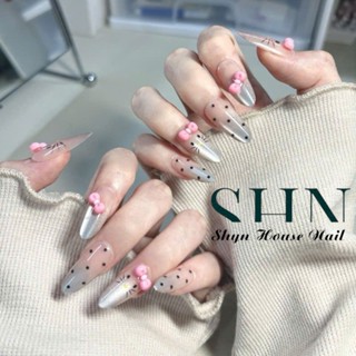  Móng tay Hello Kitty dài nhọn Nailbox hello kitty Móng úp móng tay giả mắt mèo Shyn House Nail 