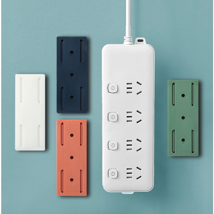 Giá trượt đỡ ổ cắm điện gắn tường không cần đục lỗ, giá đỡ lưu trữ tại nhà thông minh