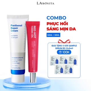[Tặng 5 Sample Serum B5] COMBO Phục Hồi Sáng Mịn Da - Kem Dưỡng 50ML & Peel da Labonita Red Hot Toning Gel AHA 25% 30G