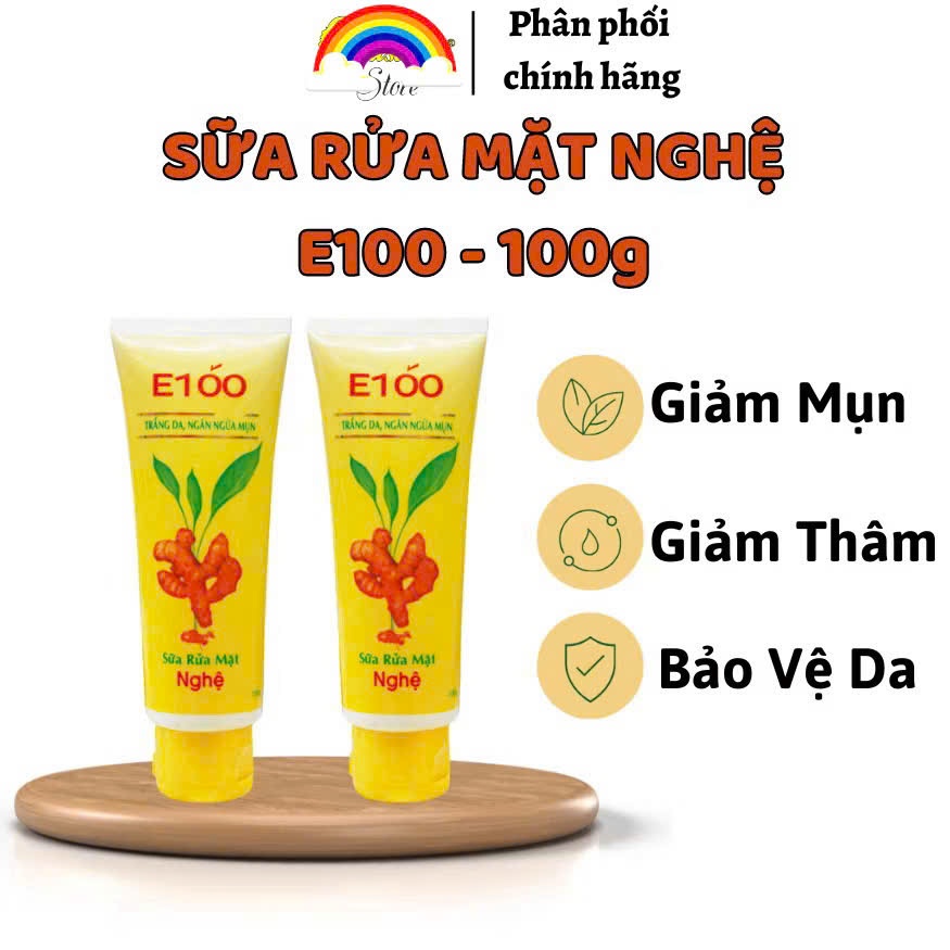 Sữa rửa mặt E100 nghệ - 100g
