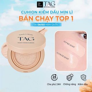 [T4/2026] Phấn Nước Kiềm Dầu TAG Velvet Cover 15g Mịn Lỳ Cushion Chống Nắng SPF 50+ PA+++