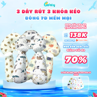 Gối Chữ U Cho Bé Sơ Sinh BAFABY Gối Chống Giật Mình Chống Bẹp Đầu Có Dây Rút Điều Chỉnh - 305