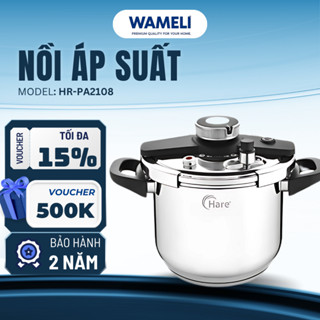 Nồi áp suất inox Hare HR-PA2106 chất liệu inox 304 đáy từ hầm nhanh bền bỉ chống gỉ sét