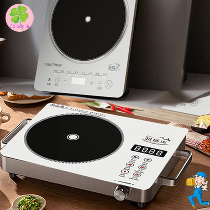 Bếp Điện Thông Minh Cool Bear Điều Khiển Cảm Ứng Và Núm Vặn Nấu Đa Năng Không Kén Nồi Tiết Kiệm Điện