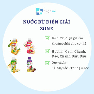  24 Chai 250ml  Nước Bù Điện Giải Zone bổ sung vitamin và khoáng chất,vị trái cây dễ uống 