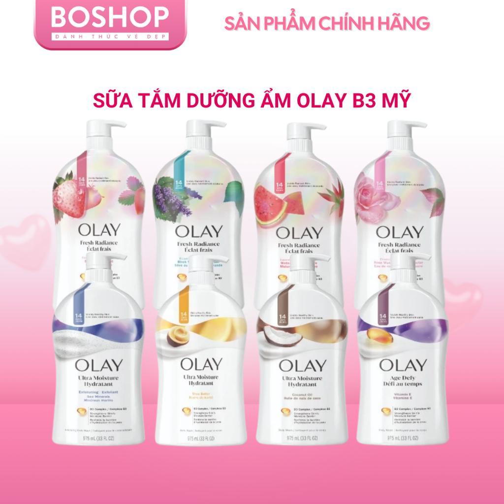 Sữa Tắm Olay Thơm Mịn Tẩy Da Chết, Dưỡng Ẩm, Làm Chậm Lão Hoá