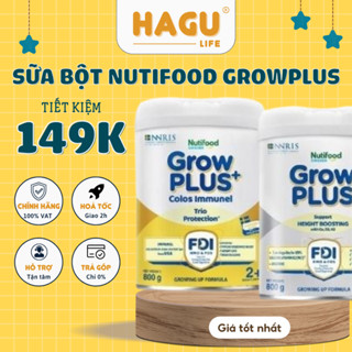 Sữa công thức/pha sẵn Nutifood Sweden Growplus+ Bạc/Vàng nhạt Immunel/Non vàng đậm/ Tiêu hóa 0+/1+ lon 400g/800g