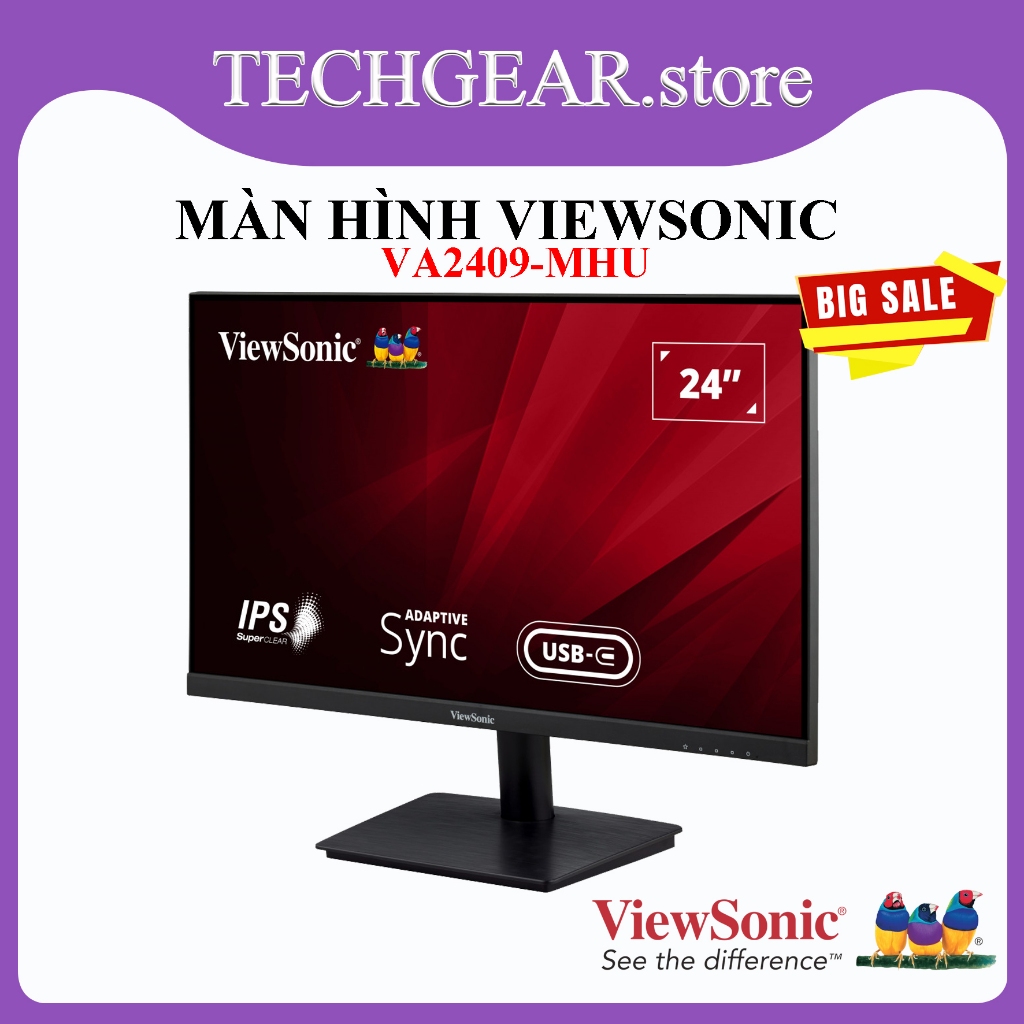 Màn Hình Viewsonic VA2409-MHU 23.8 inch/FHD/IPS/75Hz/3ms/250 nits/HDMI+USBC+Audio/ Phẳng