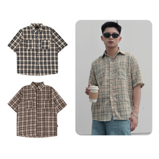  Áo sơ mi cộc tay Flannel Sim ODIN CLUB Áo sơmi nam ngắn tay form rộng Local Brand ODIN CLUB 