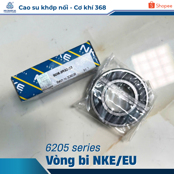 Vòng bi NKE xuất xứ Châu Âu, Vòng bi NKE 6205, Bạc đạn 6205 chính hãng, sẵn kho số lượng lớn