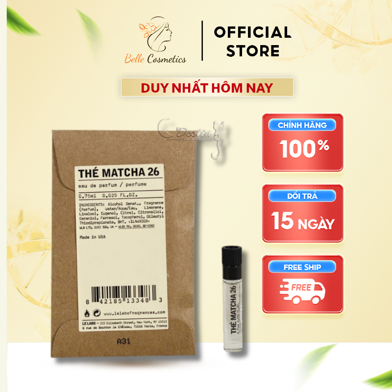 Vial nước hoa Le Labo 0.75ml | Mẫu thử nước hoa Le Labo mùi 26 (dạng chấm)