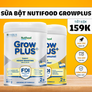 Sữa công thức/pha sẵn Nutifood Sweden Growplus+ Bạc/Vàng nhạt Immunel/Non vàng đậm/ Tiêu hóa 0+/1+ lon 400g/800g