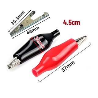 Combo 10 kẹp cá sấu (5 đỏ - 5 đen) kích thước tùy chọn