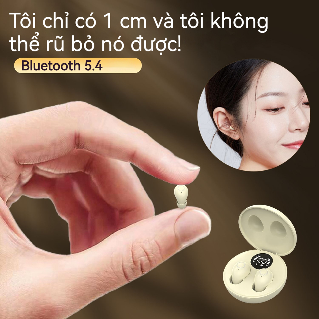 Mini tai nghe vô hình nhỏ nhất Bluetooth không dây hồ sơ thấp Micro Tiny kín đáo ẩn cho công việc | BigBuy360 - bigbuy360.vn