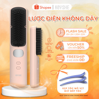 Lược điện duỗi tóc không dây lược điện chứa 200 triệu ion KEYSHE duỗi tóc tại nhà tiện lợi