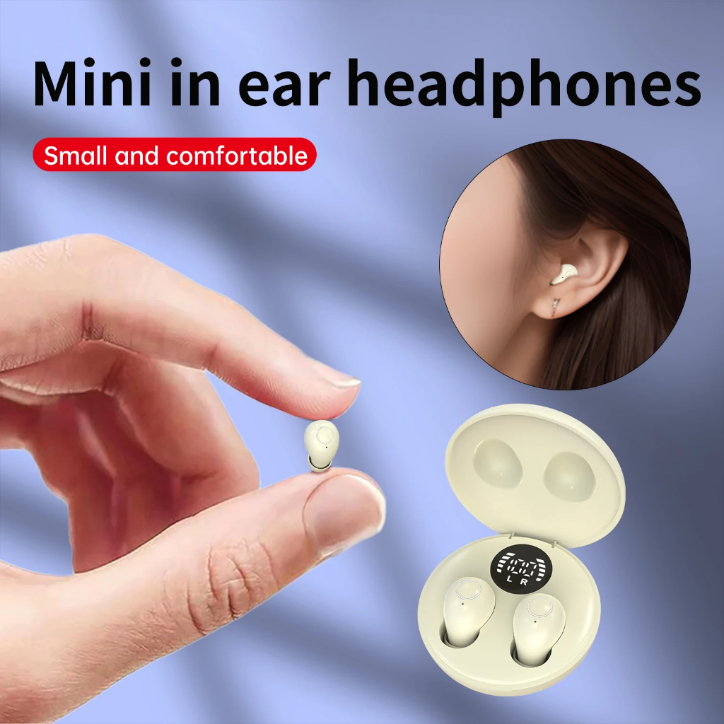 Mini tai nghe vô hình nhỏ nhất Bluetooth không dây hồ sơ thấp Micro Tiny kín đáo ẩn cho công việc | BigBuy360 - bigbuy360.vn