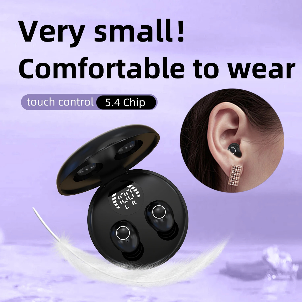Mini tai nghe vô hình nhỏ nhất Bluetooth không dây hồ sơ thấp Micro Tiny kín đáo ẩn cho công việc | BigBuy360 - bigbuy360.vn
