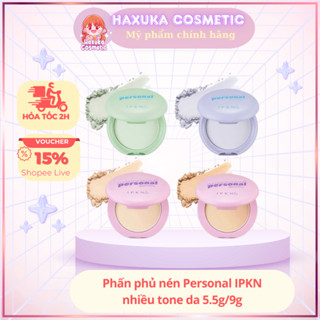 Phấn Phủ Nén Personal IPKN Phấn Trang Điểm Hiệu Chỉnh Tone Da, Phấn nén Siêu Mịn Daiso