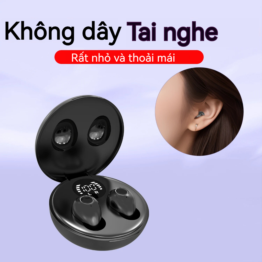 Bộ tai nghe nhỏ vô hình Bluetooth không dây Hồ sơ thấp Micro Tiny Hidden cho tai nghe nhỏ làm việc
