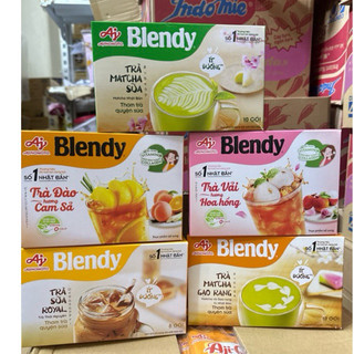 Trà blendy vị matcha sữa/ trà đào cam sả/ matcha gạo rang/ trà sữa royal hộp