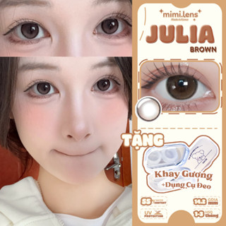 Kính Áp Tròng Filter Lens Giãn 14.2 JULIA BROWN / GRAY - Lens tự nhiên - Mimi.lens Hàn - 1 Cặp