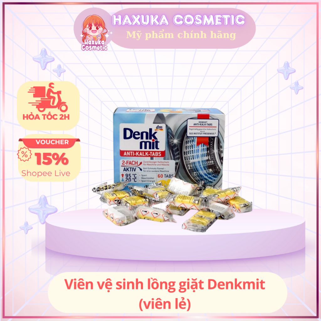 Viên vệ sinh lồng giặt Denkmit (viên lẻ)