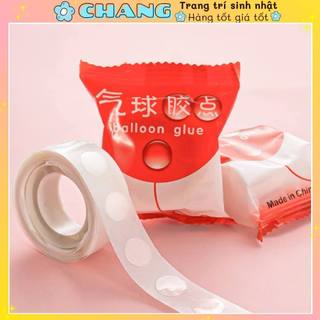 Cuộn 100 miếng băng dính, keo dán chuyên dùng dán bóng bay trang trí sinh nhật, phòng cưới