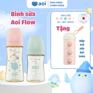 Bình Sữa Aoi Flow PPSU Cao Cấp| Chống Sặc - Chống Đầy Hơi - Núm Ty Silicon| An Toàn Không BPA