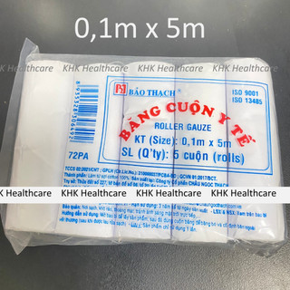 Băng cuộn y tế Bảo Thạch  đủ các cỡ (5 cuộn/bịch)