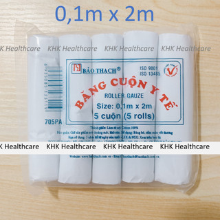 Băng cuộn y tế Bảo Thạch  đủ các cỡ (5 cuộn/bịch)
