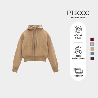  Áo khoác thun nữ trơn PT2000 form croptop chất vải cotton dày dặn  AK-149  