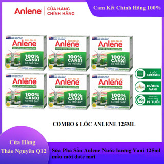 [Anlene Chính hãng] COMBO 6 LỐC SỮA ANLENE NƯỚC ĐẬM ĐẶC 4X 125ML HƯƠNG VANI DATE MỚI