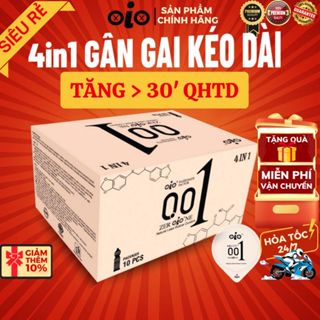 (Che tên) Bao cao su siêu mỏng 001 kéo dài quan hệ OiO, bcs 4in1 gân gai chống xuất tinh sớm baocaosu nhiều gel bôi trơn