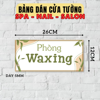 HCM - Bảng dán cửa phòng tường tiệm Nail, Salon Tóc, Gội đầu 26*12cm sẵn keo, bền đẹp sắc nét