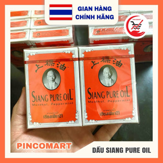 (Lốc 3ml - 7ml) Dầu Gió đỏ ông già chữ màu đen hiệu Siang Pure Oil Thái Lan - Hàng chính hãng Thái